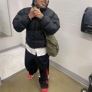 Athletech Black and Red Sweatpants for Active Comfort